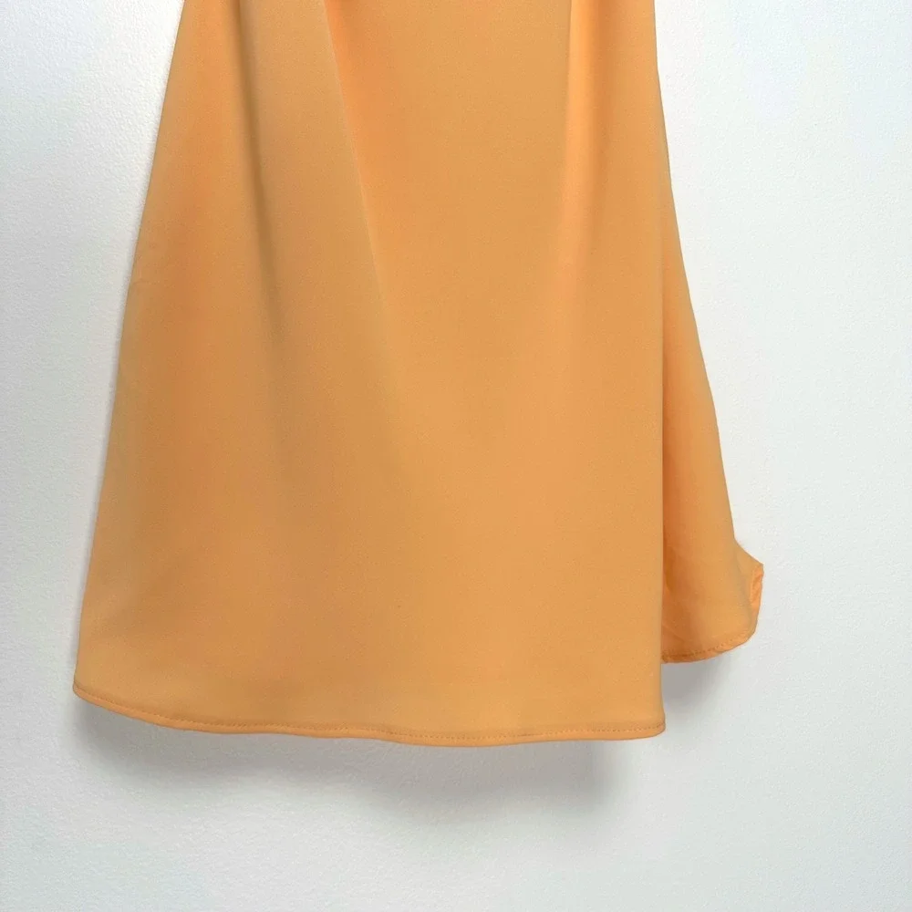 Abercrombie & Fitch Cowl Neck Tie String Slip Dress Orange Mini Dress SP